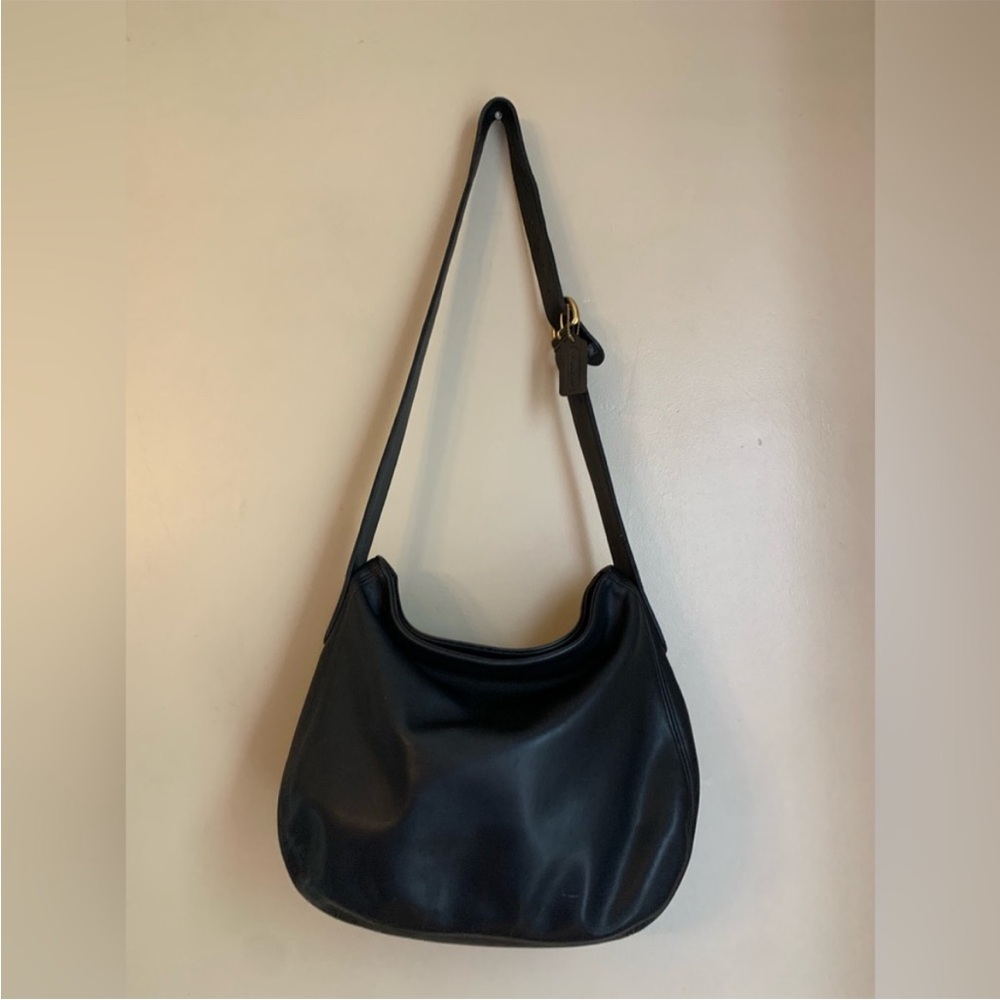 Coach Soho Zip Hobo 4161 Black Leather crossbody Shoulder Bag vintage 90's